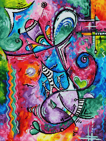 Diamond Painting Home on the Hill 22" x 29″ (56cm x 74cm) / Square with 63 Colors including 5 ABs / 64,532