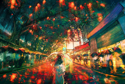 Diamond Painting Hong Kong Lights 33" x 22" (83.7cm x 55.8cm) / Square with 58 Colors including 5 ABs / 75,264