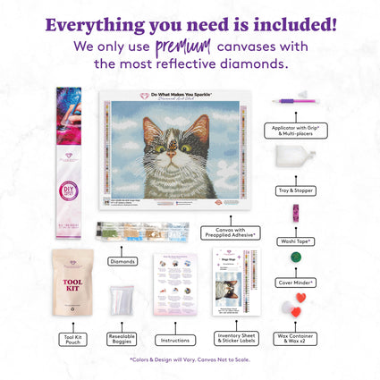 Diamond Painting Hugo Hege 27" x 20" (69cm x 51cm) / Round with 54 Colors including 3 ABs / 44,526