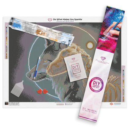 Diamond Painting I Am Light 31" x 22″ (79cm x 56cm) / Round with 36 Colors including 2 ABs / 55,917