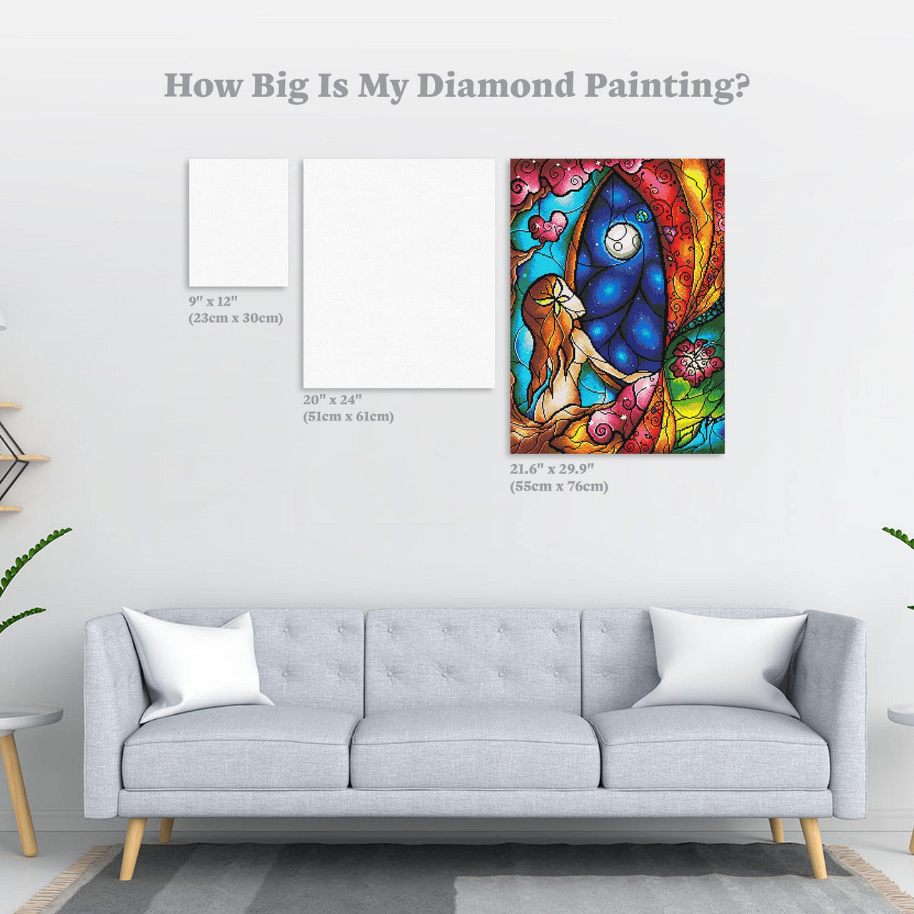 Diamond Painting I Miss You 21.6" x 29.9" (55cm x 76cm) / Round With 41 Colors including 2 ABs / 52,457