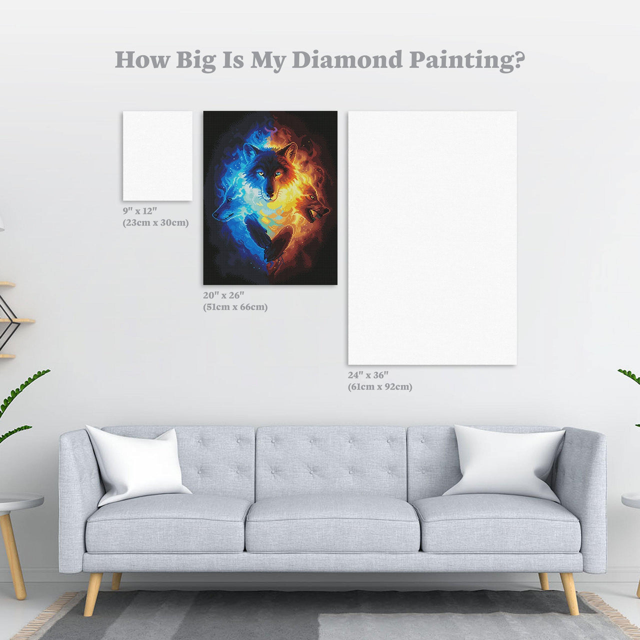 Diamond Painting Inner Fight 20" x 26″ (51cm x 66cm) / Round with 37 Colors including 4 ABs / 42,536
