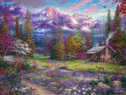 Diamond Painting Inspiration of Spring Meadows 36.6" x 27.6″ (93cm x 70cm) / Square with 54 Colors including 2 ABs / 102,214