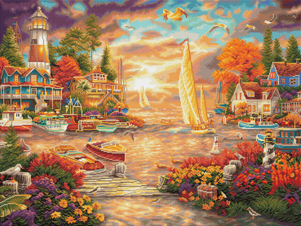 Diamond Painting Into the Sunset 36.6" x 27.6" (93cm x 70cm) / Square With 62 Colors Including 4 ABs / 102,213