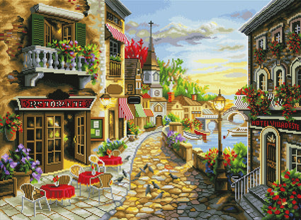 Diamond Painting Invitation To Dine 30" x 22″ (76cm x 56cm) / Square with 54 Colors including 3 ABs