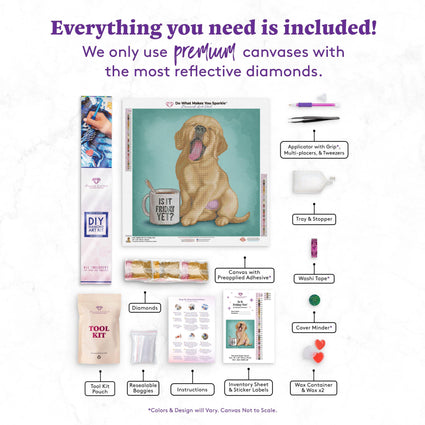 Color Dog, Crystal Diamond Painting Kits. 3 Styles to choose from (Lim– Diamond  Paintings Store
