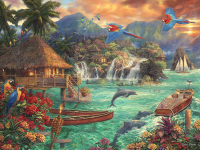 Diamond Painting Island Life 36.2" x 27.6″ (92cm x 70cm) / Square with 55 Colors including 2 ABs / 101,104