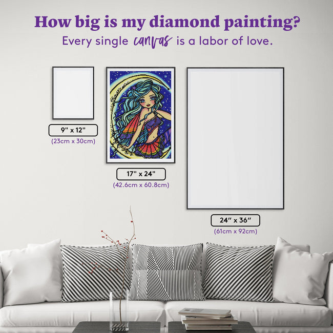 Diamond Painting Janessa 17" x 24" (42.6cm x 60.8cm) / Round with 32 Colors including 4 ABs / 32,984