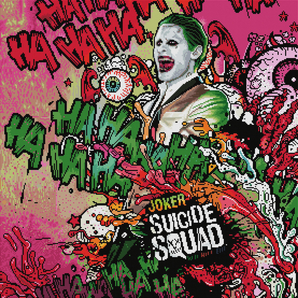 Diamond Painting Joker: Worst. Heroes. Ever. 27.6" x 27.6″ (70cm x 70cm) / Square With 53 Colors Including 4 ABs / 76,729