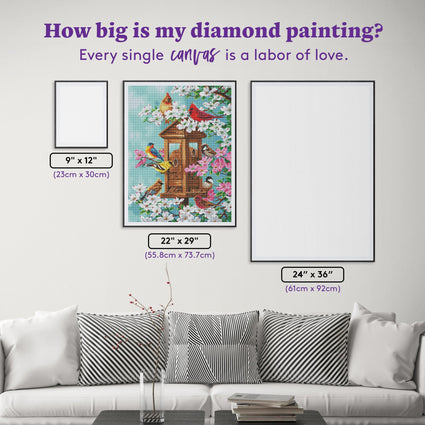 Diamond Painting Joys of Spring 22" x 29" (55.8cm x 73.7cm) / Round with 54 Colors including 4 ABs / 52,337