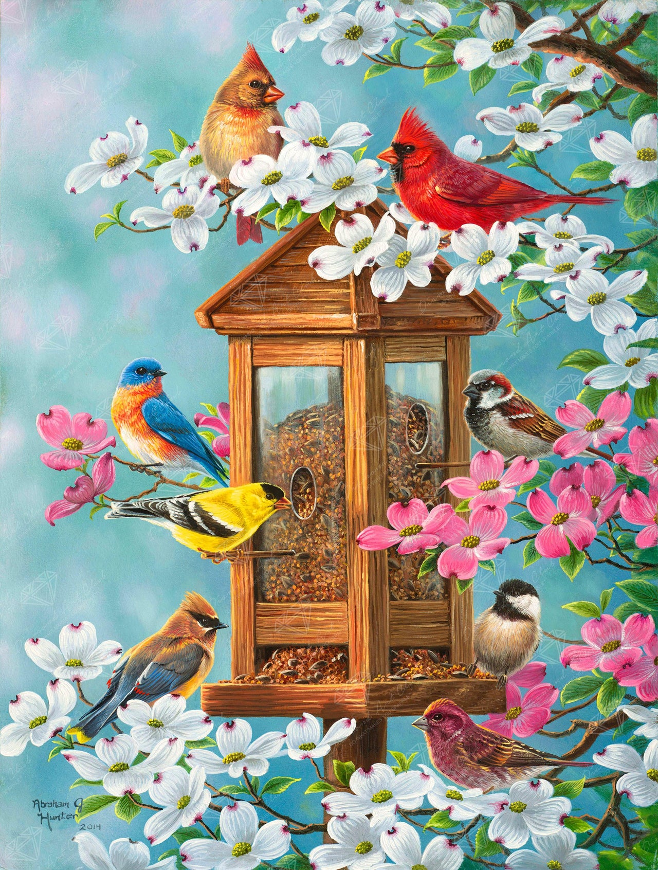 Diamond Painting Joys of Spring 22" x 29" (55.8cm x 73.7cm) / Round with 54 Colors including 4 ABs / 52,337