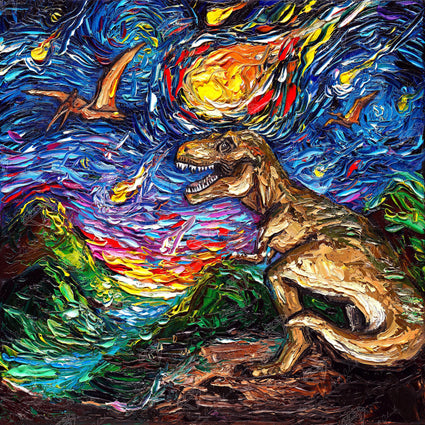 Diamond Painting Jurassic Night 25.6" x 25.6" (65cm x 65cm) / Square with 49 Colors including 5 ABs / 68,121