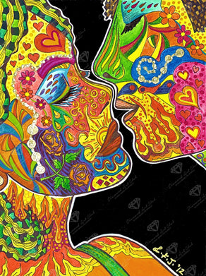 Diamond Painting Just Before Round With 35 Colors Including 1 AB / 7.9" x 10.6" (20cm x 27cm) / 6,745