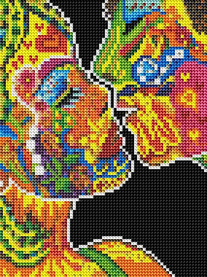 Diamond Painting Just Before Round With 35 Colors Including 1 AB / 7.9" x 10.6" (20cm x 27cm) / 6,745