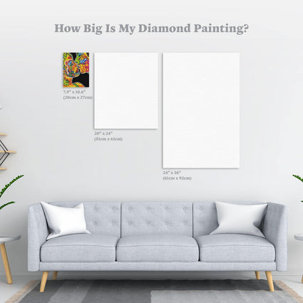 Diamond Painting Just Before Round With 35 Colors Including 1 AB / 7.9" x 10.6" (20cm x 27cm) / 6,745