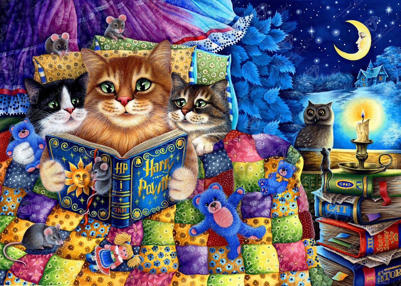 Kitten Bedtime Stories – Diamond Art Club
