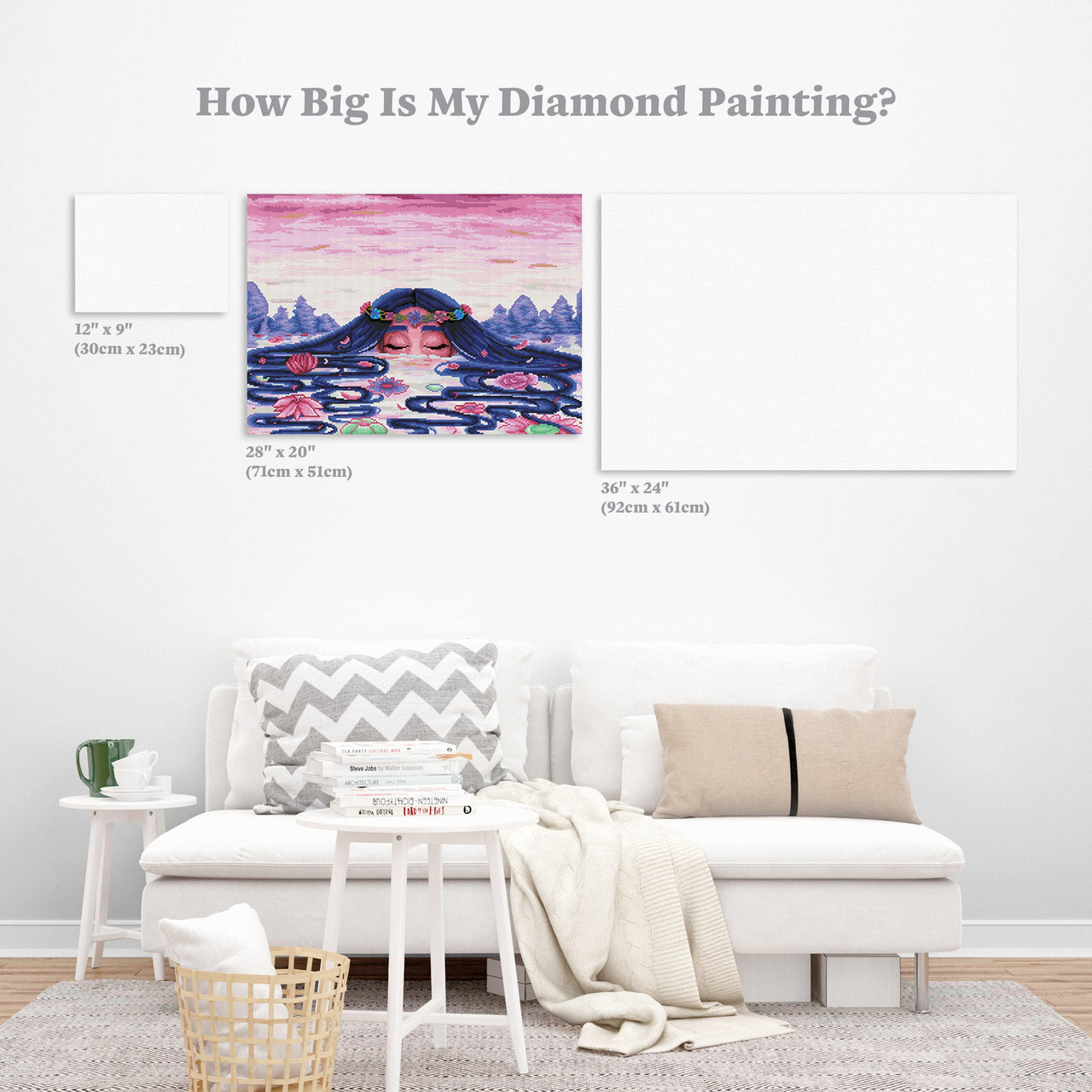 Diamond Painting Lac 28" x 20″ (71cm x 51cm) / Round With 42 Colors Including 4 ABs / 45,612
