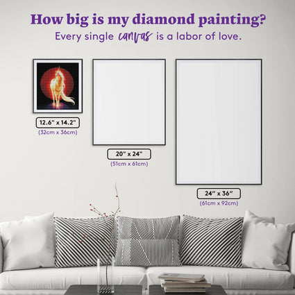 Diamond Painting Last Unicorn 12.6" x 14.2" (32cm x 36cm) / Square with 25 Colors / 17,767