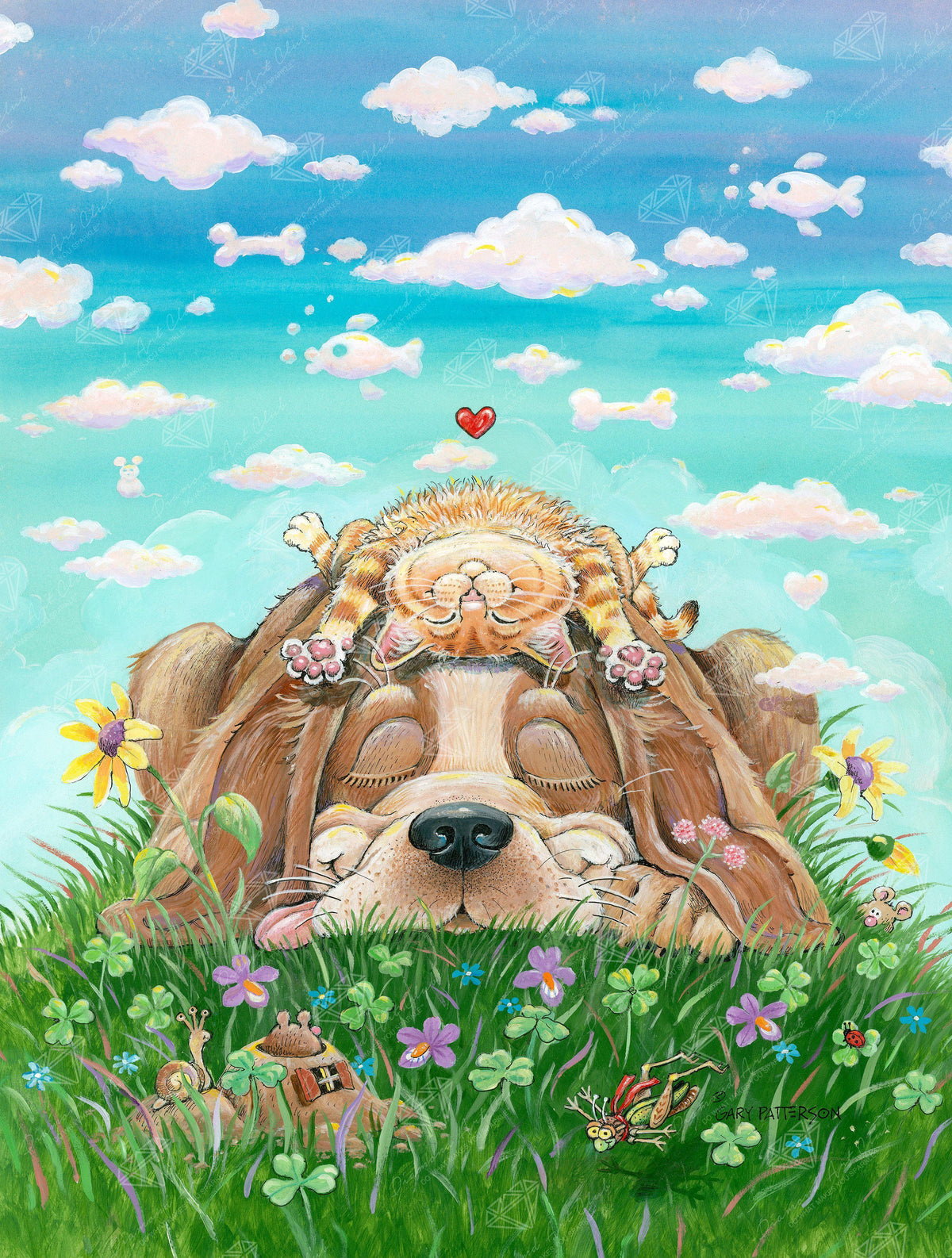 Diamond Painting Lazy Day Afternoon 22" x 29″ (56cm x 74cm) / Round with 47 Colors including 2 ABs / 52,337