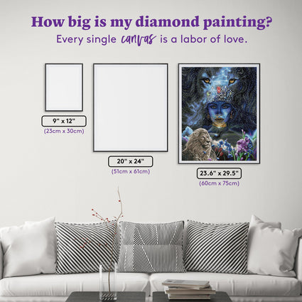 Diamond Painting Leo - DD 23.6" x 29.5" (60cm x 75cm) / Square With 64 Colors Including 5 ABs and 1 Special Diamonds / 72,441