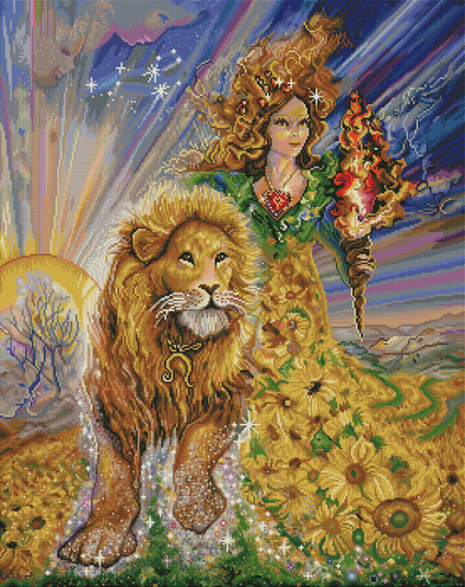 Diamond Painting Leo 27.6" x 34.7″ (70cm x 88cm) / Square with 63 Colors including 5 ABs / 96,673