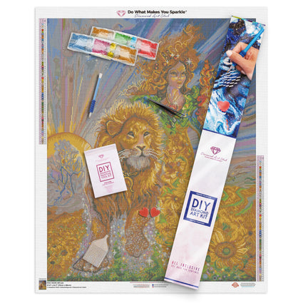 Diamond Painting Leo 27.6" x 34.7″ (70cm x 88cm) / Square with 63 Colors including 5 ABs / 96,673