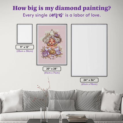 Diamond Painting Libra 20" x 28" (51cm x 71cm) / Square with 35 Colors including 4 ABs / 56,481