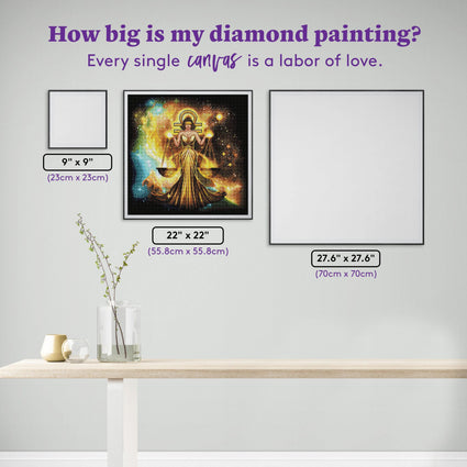 Diamond Painting Libra 22" x 22" (55.8cm x 55.8cm) / Square with 52 Colors including 3 ABs / 50,176