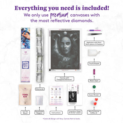 Diamond Painting Lilith 19.6" x 26.5" (50cm x 67cm) / Square With 14 Colors / 54,000