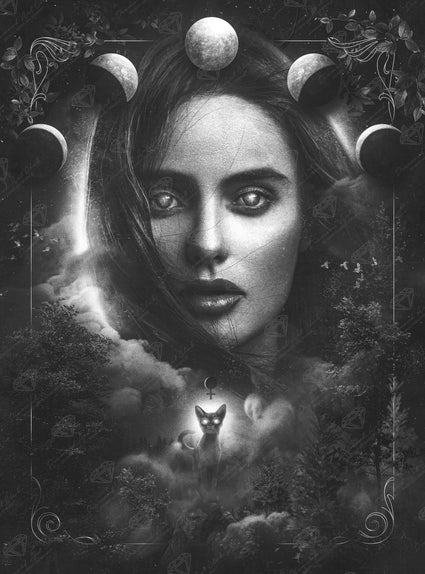 Diamond Painting Lilith 19.6" x 26.5" (50cm x 67cm) / Square With 14 Colors / 54,000