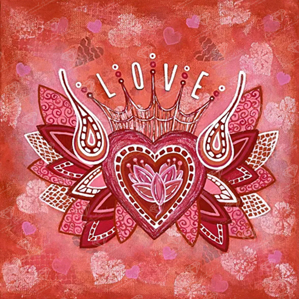 Love — 12.6″ x 12.6″ Square 16 Colors 6 547
