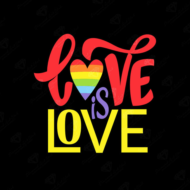 Diamond Painting Love Is Love 13" x 13" (33cm x 33cm) / Round with 10 Colors including 6 ABs / 13,689