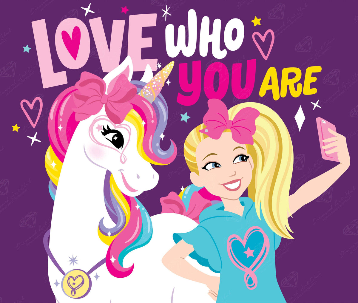 Diamond Painting Love Who You Are 26" x 22″ (66cm x 56cm) / Round with 29 Colors including 4 ABs / 46,765