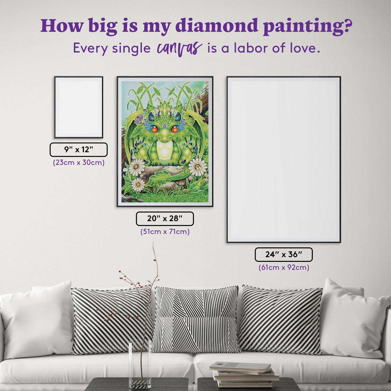 Diamond Painting Love Your Inner Child 20" x 28" (51cm x 71cm) / Round With 56 Colors Including 5 ABs / 45,612