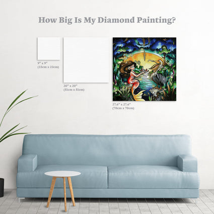 Diamond Painting Loved Bayou 27.6" x 27.6" (70cm x 70cm) / Square with 67 Colors including 4 ABs / 76,729