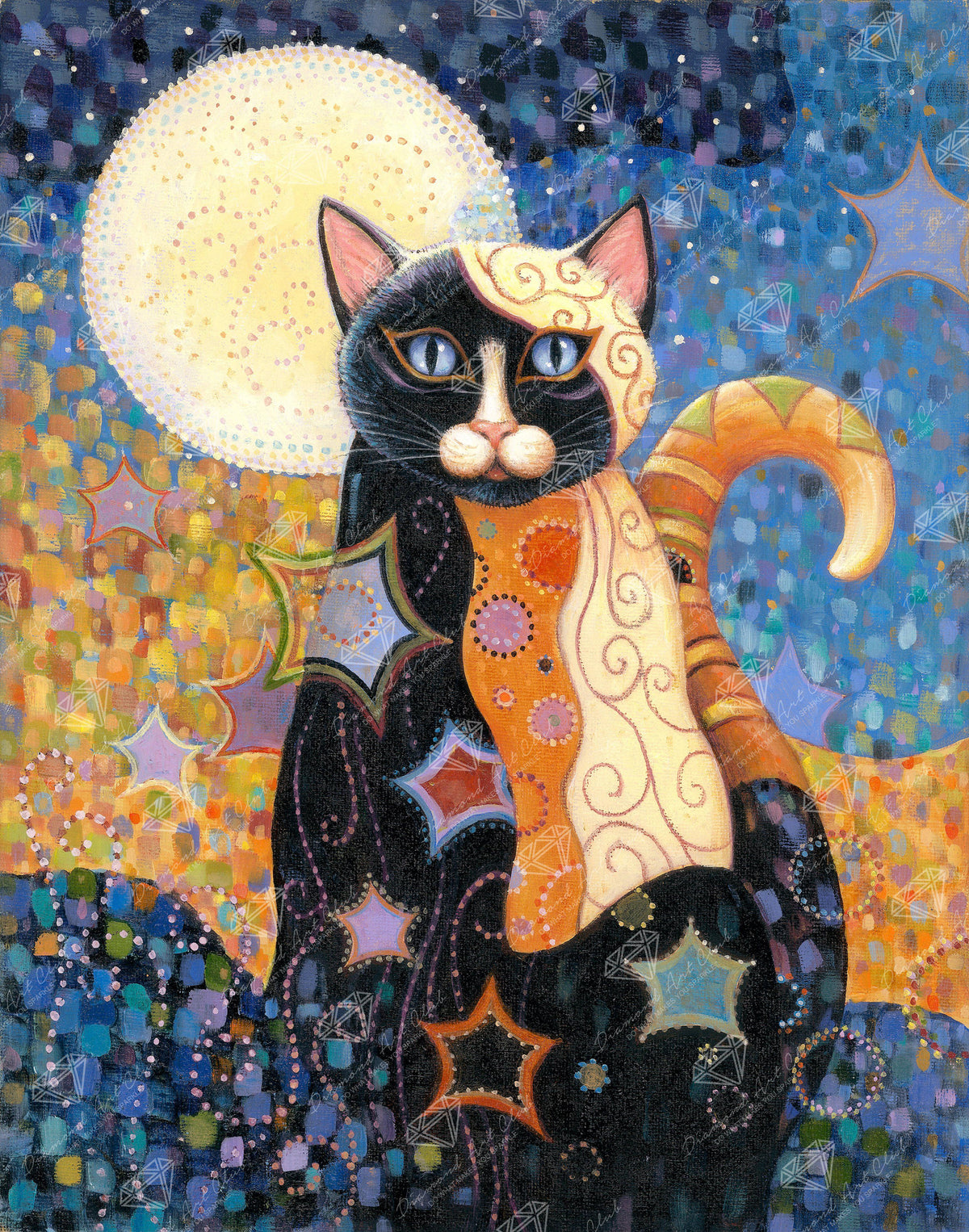 Diamond Painting Luna 22" x 28″ (56cm x 71cm) / Round with 54 Colors including 3 ABs / 50,348