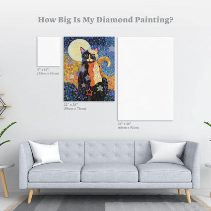 Diamond Painting Luna 22" x 28″ (56cm x 71cm) / Round with 54 Colors including 3 ABs / 50,348