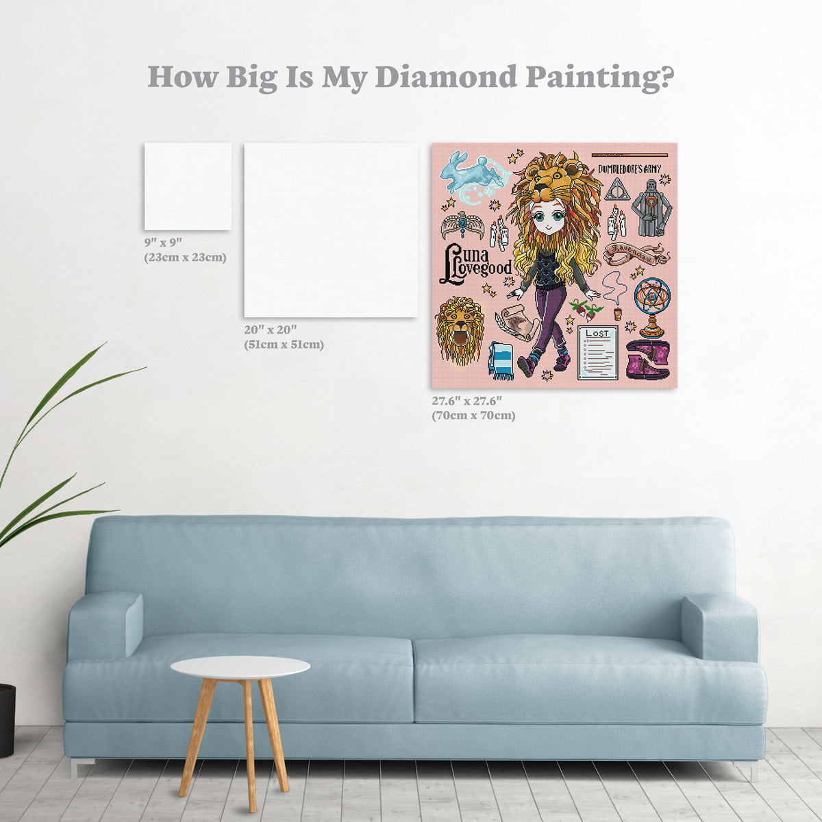 Diamond Painting Luna Lovegood - Magical 27.6" x 27.6″ (70cm x 70cm) / Square With 59 Colors Including 4 ABs / 76,729