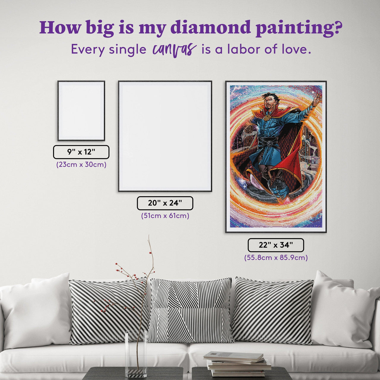 Diamond Painting Magic Portal 22" x 34" (55.8cm x 85.9cm) / Square with 61 Colors including 3 ABs and 1 Fairy Dust Diamonds / 77,280