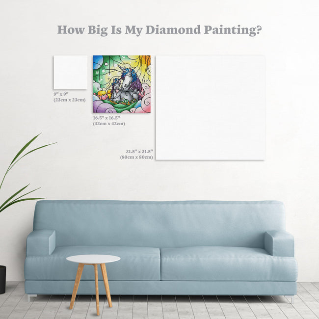 Diamond Painting Magical Mama 16.5" x 16.5" (42cm x 42cm) / Round With 34 Colors Including 1 AB and 1 Special Diamond