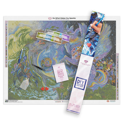 Diamond Painting Magical Meeting 37.4" x 27.6″ (95cm x 70cm) / Square with 61 Colors including 4 ABs / 104,427