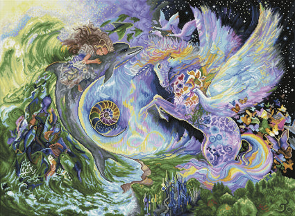 Diamond Painting Magical Meeting 37.4" x 27.6″ (95cm x 70cm) / Square with 61 Colors including 4 ABs / 104,427