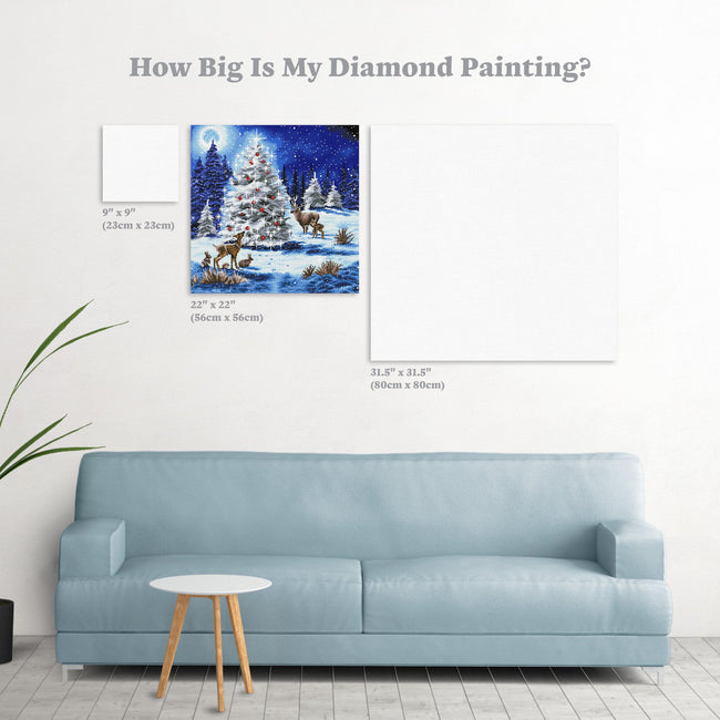 Diamond Painting Magical Tree 22" x 22″ (56cm x 56cm) / Square With 38 Colors Including 3 ABs / 48,841