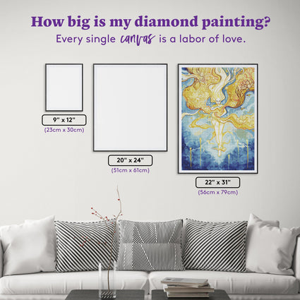 Diamond Painting Make A Wish 22" x 31" (56cm x 79cm) / Round With 45 Colors Including 4 ABs / 55,919