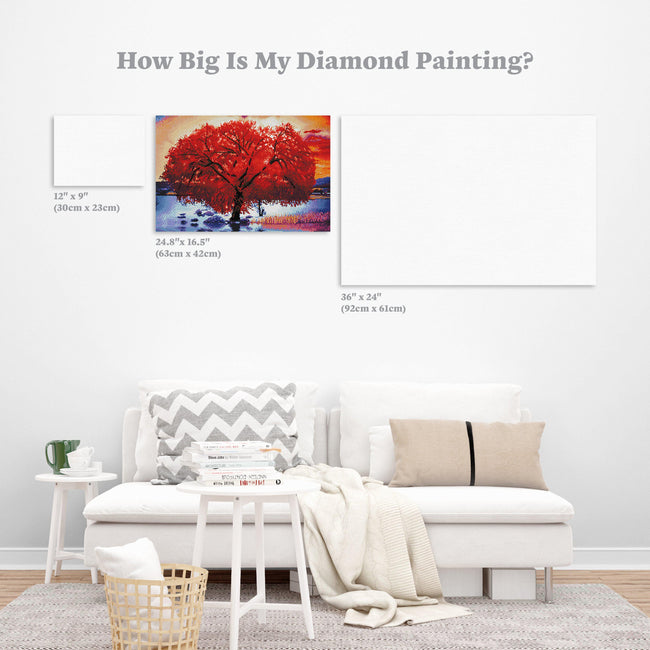 Diamond Painting Maple Tree 16.5" x 24.8" (42cm x 63cm) / Square with 34 Colors