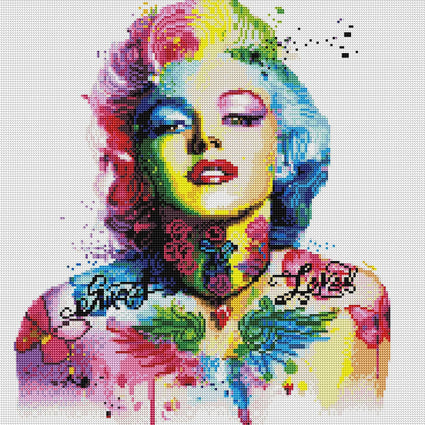 Diamond Painting Marilyn Monroe 20.5″ x 20.5″ (52cm x 52cm) / Round With 39 Colors including 1 AB / 33,857