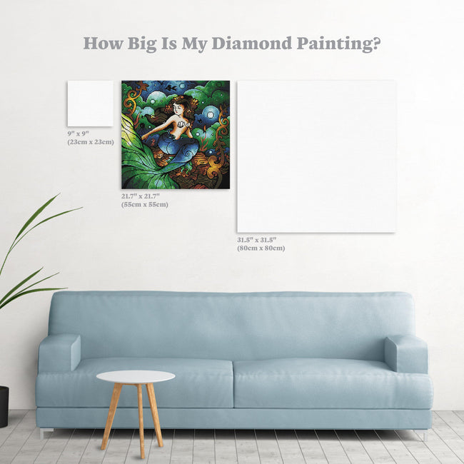 Diamond Painting Marina's Trio 21.7" x 21.7" (55cm x 55cm) / Round With 34 Colors including 1 AB