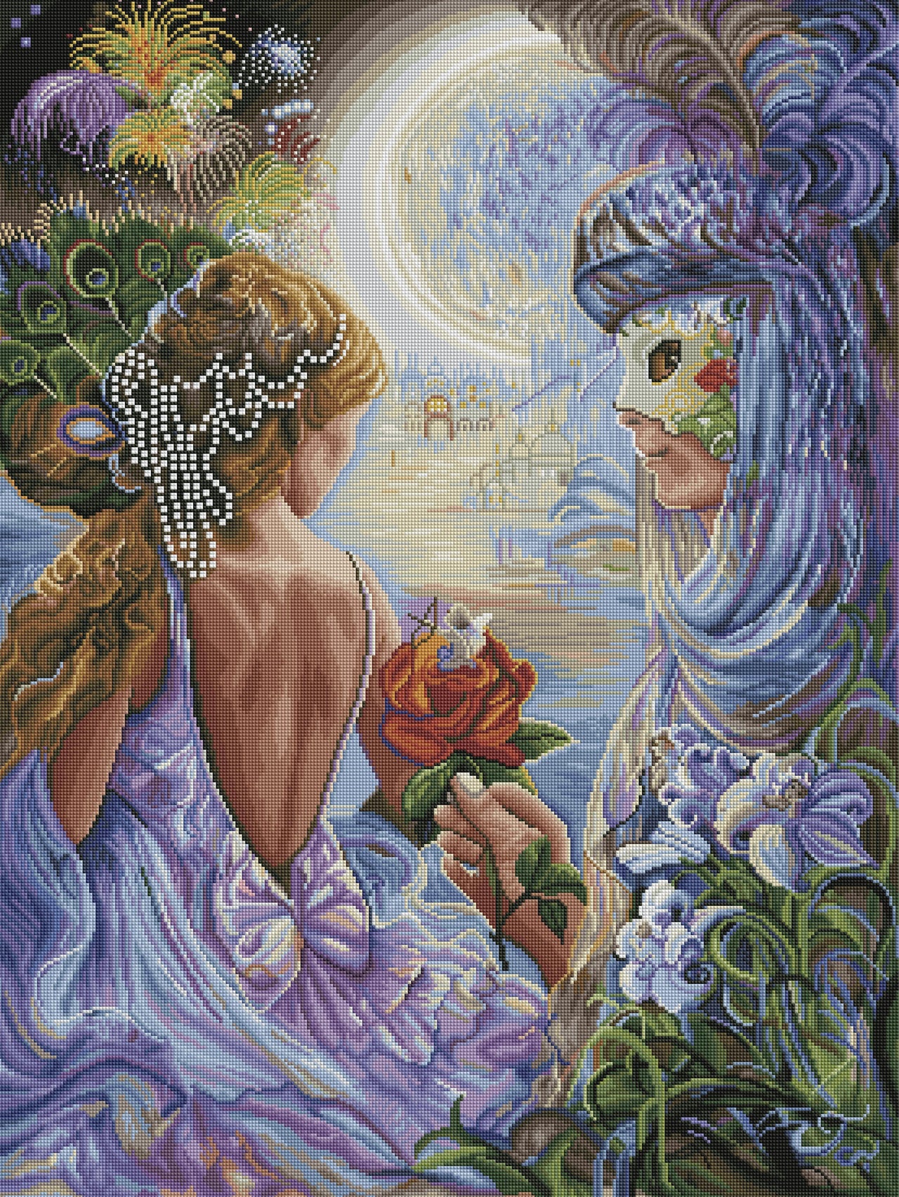 Diamond Painting Masque of Love 27.6" x 36.6″ (70cm x 93cm) / Square with 58 Colors including 3 ABs