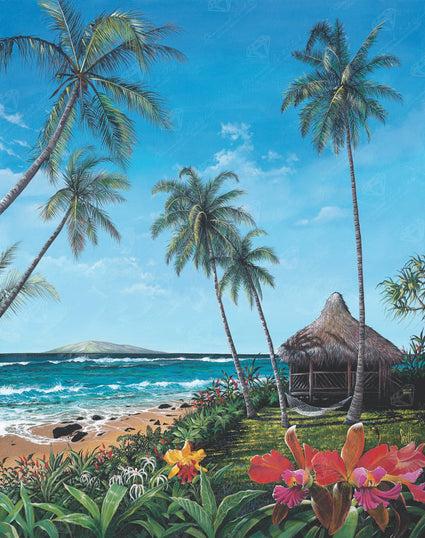 Diamond Painting Maui Morning 22" x 28" (55.7cm x 70.6cm) / Round with 54 Colors including 4 ABs / 50,148