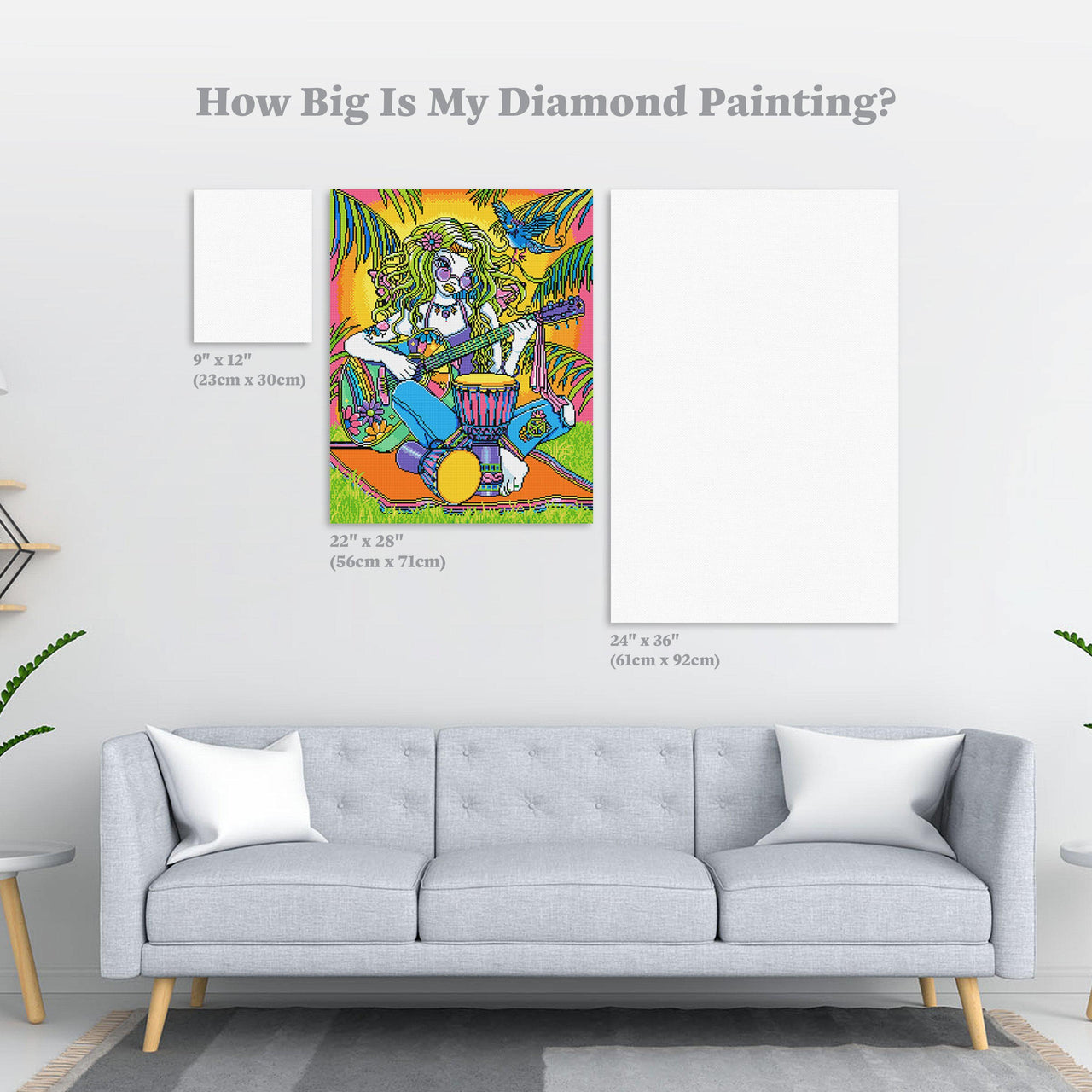 Diamond Painting Melody 22" x 28″ (56cm x 71cm) / Round With 31 Colors Including 2 ABs / 49,896